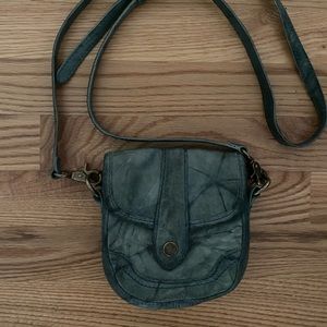 FRYE small crossbody purse, UNIQUE teal leather